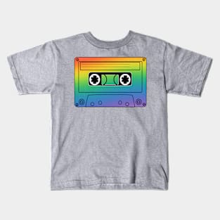 Rainbow Cassette Tape Kids T-Shirt